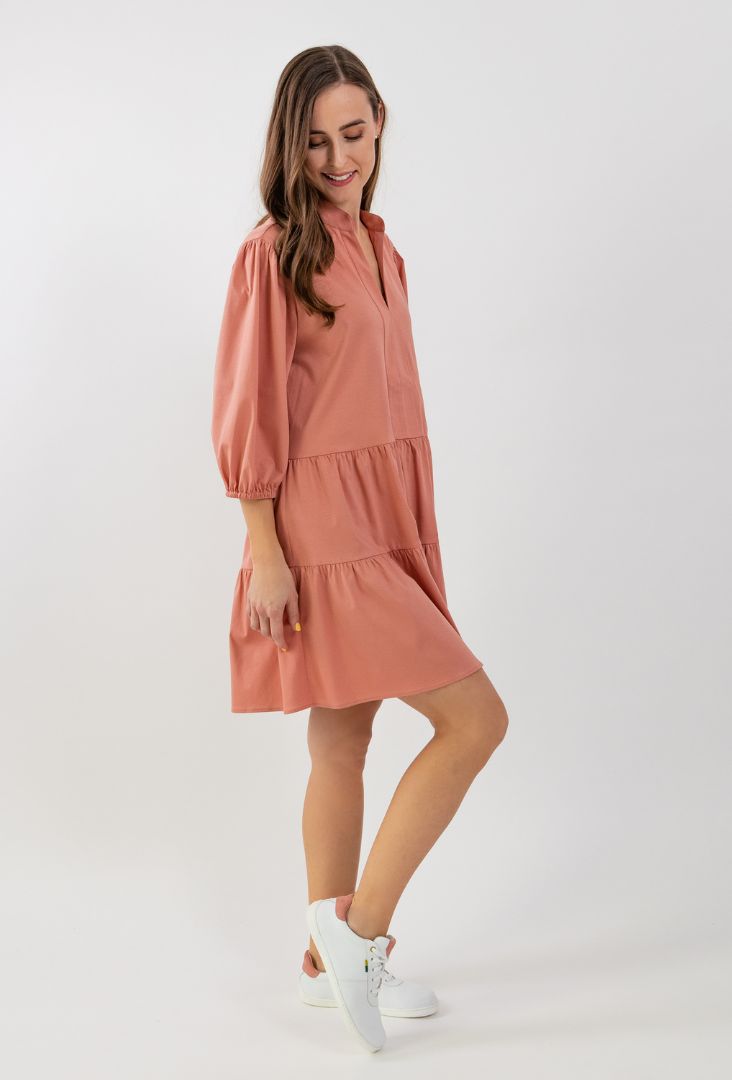 Dámske košeľové šaty Be Lenka Essentials - Salmon Pink