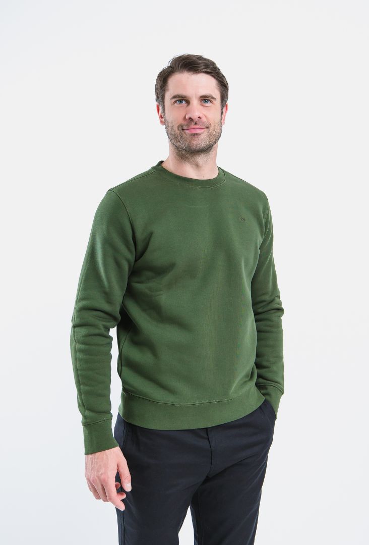 Pánska mikina bez kapucne Be Lenka Essentials - Dark Green