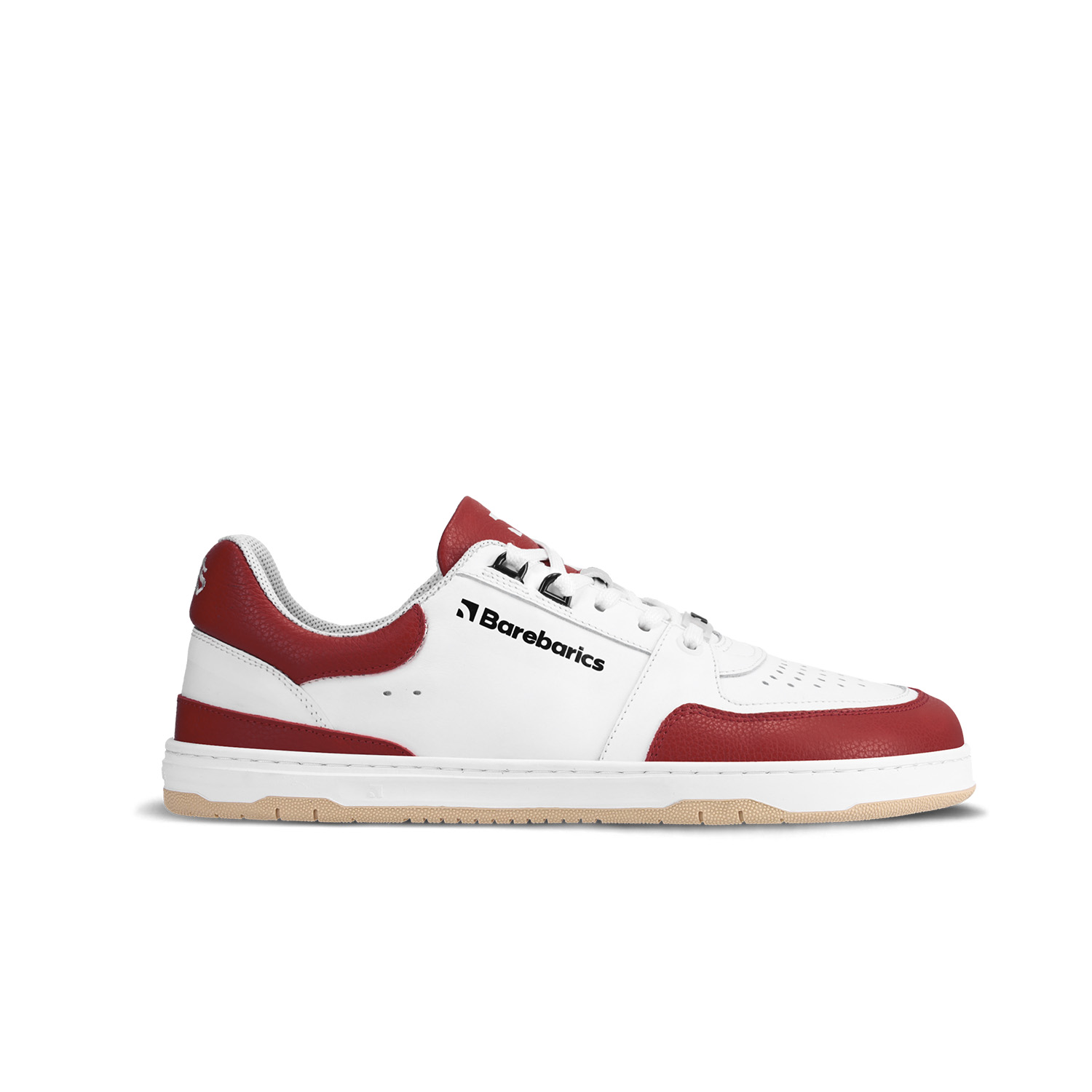 Barefoot tenisky Barebarics Wave - White & Crimson Red.
  Zvršok sa skladá z kvalitnej hladkej kože nappa; Ide o materiál, ktorý má výbornú odolnosť voči vlhkosti a ľahko sa ošetruje  Podšívka je vyrobená z technickej textílie Dermodry Coolmax®, ktorá zabezpečuje kontinuálny odvod vlhkosti; Tento typ podšívky urýchľuje proces odvodu a absorpcie potu, vďaka čomu ostáva koža suchá; Zároveň ide o mäkký, ľahký a priedušný materiál, ktorý sa používa pri výrobe prestížnych modelov obuvi a prechádza najnáročnejšími skúškami technickej kvality v nezávislých laboratóriach  Podošva je zhotovená z jemnej syntetickej gumy s vysokou odolnosťou voči opotrebeniu; Podošva Retro je inšpirovaná umením a pouličnými športami z konca 20.
Barefoot vlastnosti
  Anatomický tvar - Teniska rešpektuje tvar chodidiel.
Viac info
  vychádzková obuv  moderný mestský dizajn  navrhnuté a ručne vyrobené v Európskej únii, z lokálnych udržateľných materiálov  vynikajúca odolnosť a farebná stálosť materiálov  technológia Dermodry Coolmax® pre kontinuálny odvod vlhkosti  dostupné v číslach: 36-47 (podľa európskeho merania)EAN/SKU: %eanorsku%