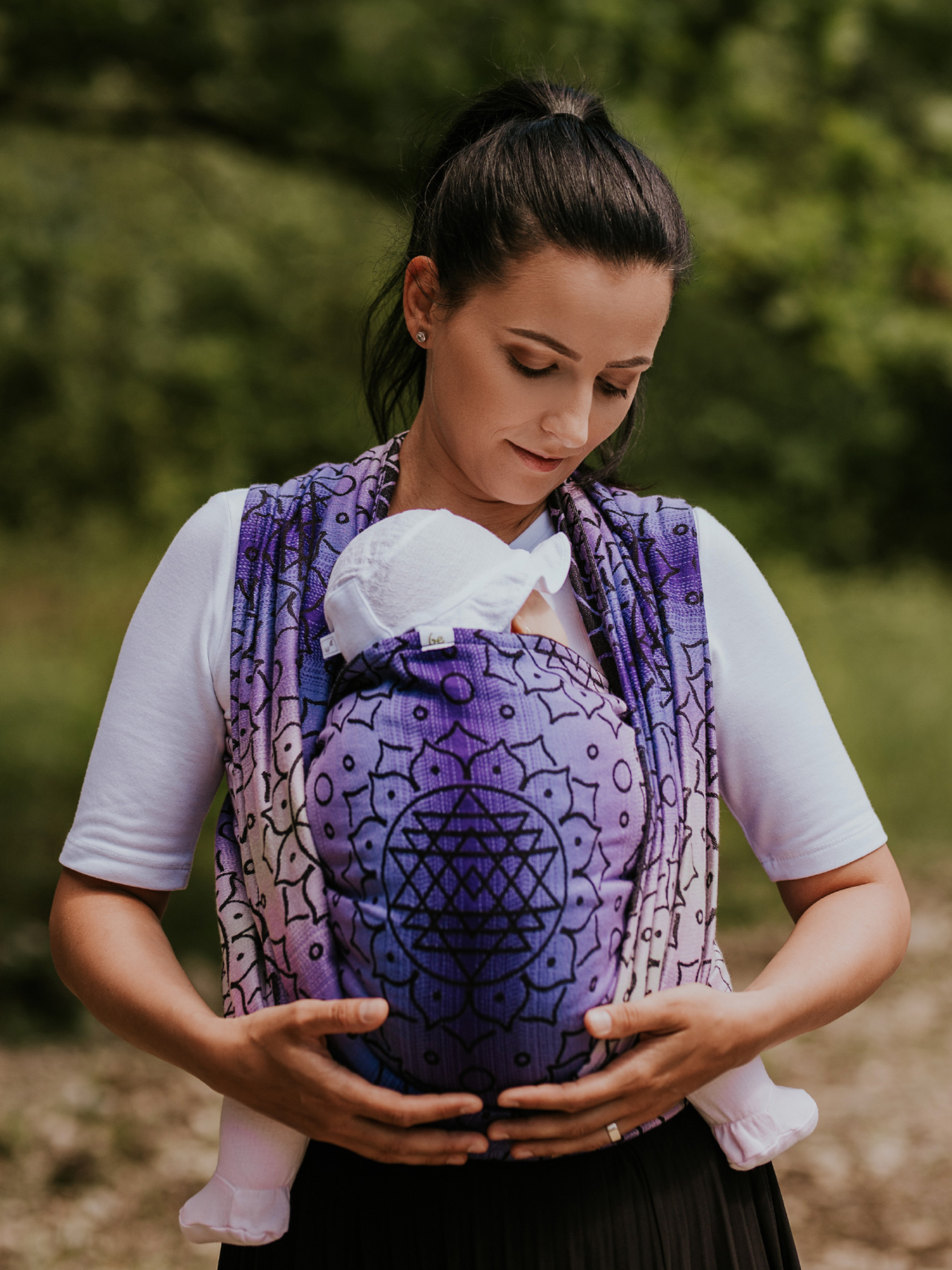 Šatka Be Lenka Shri Yantra - Violet
