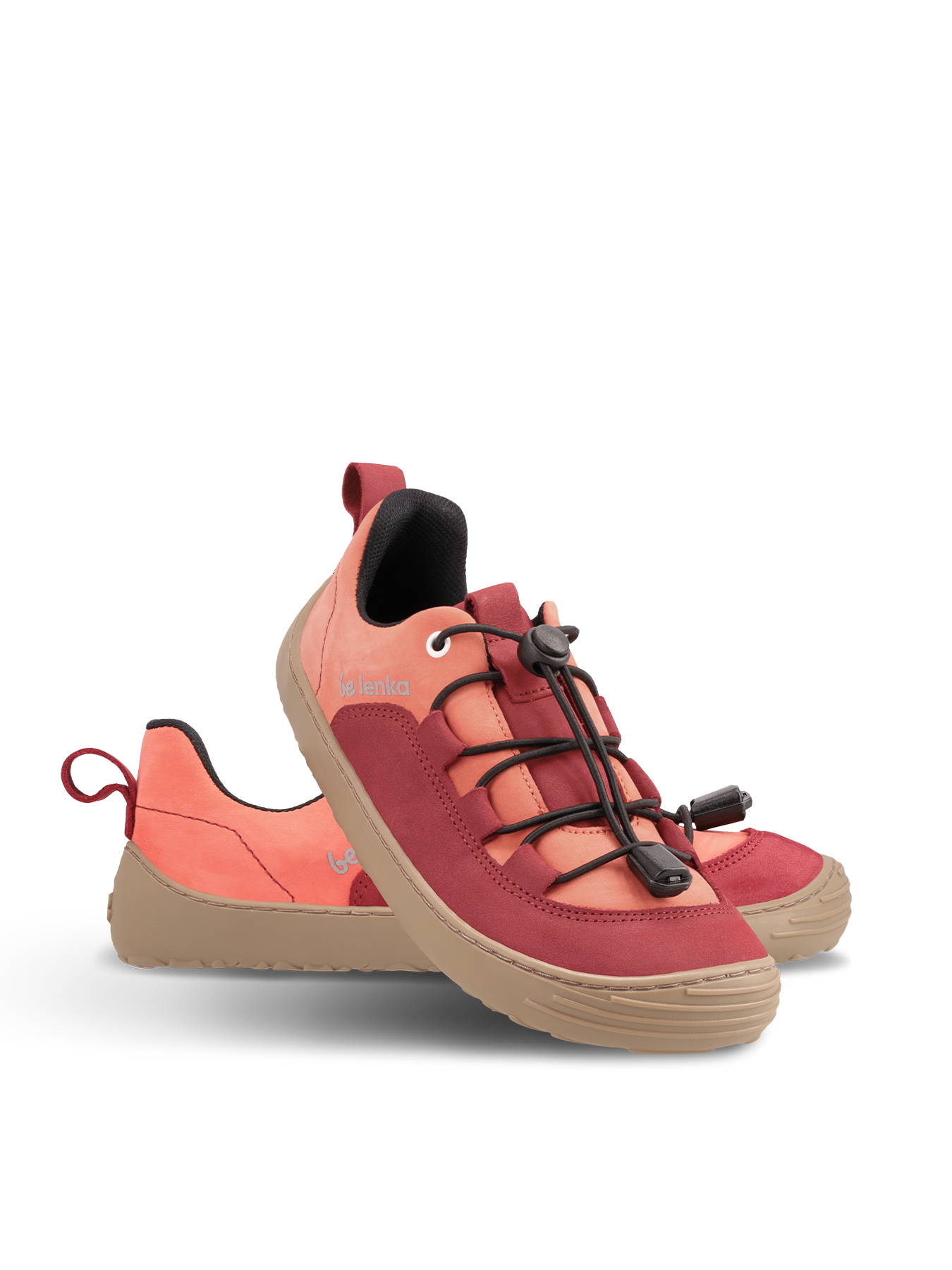 Detské barefoot tenisky Be Lenka Xplorer - Dark Red & Coral.