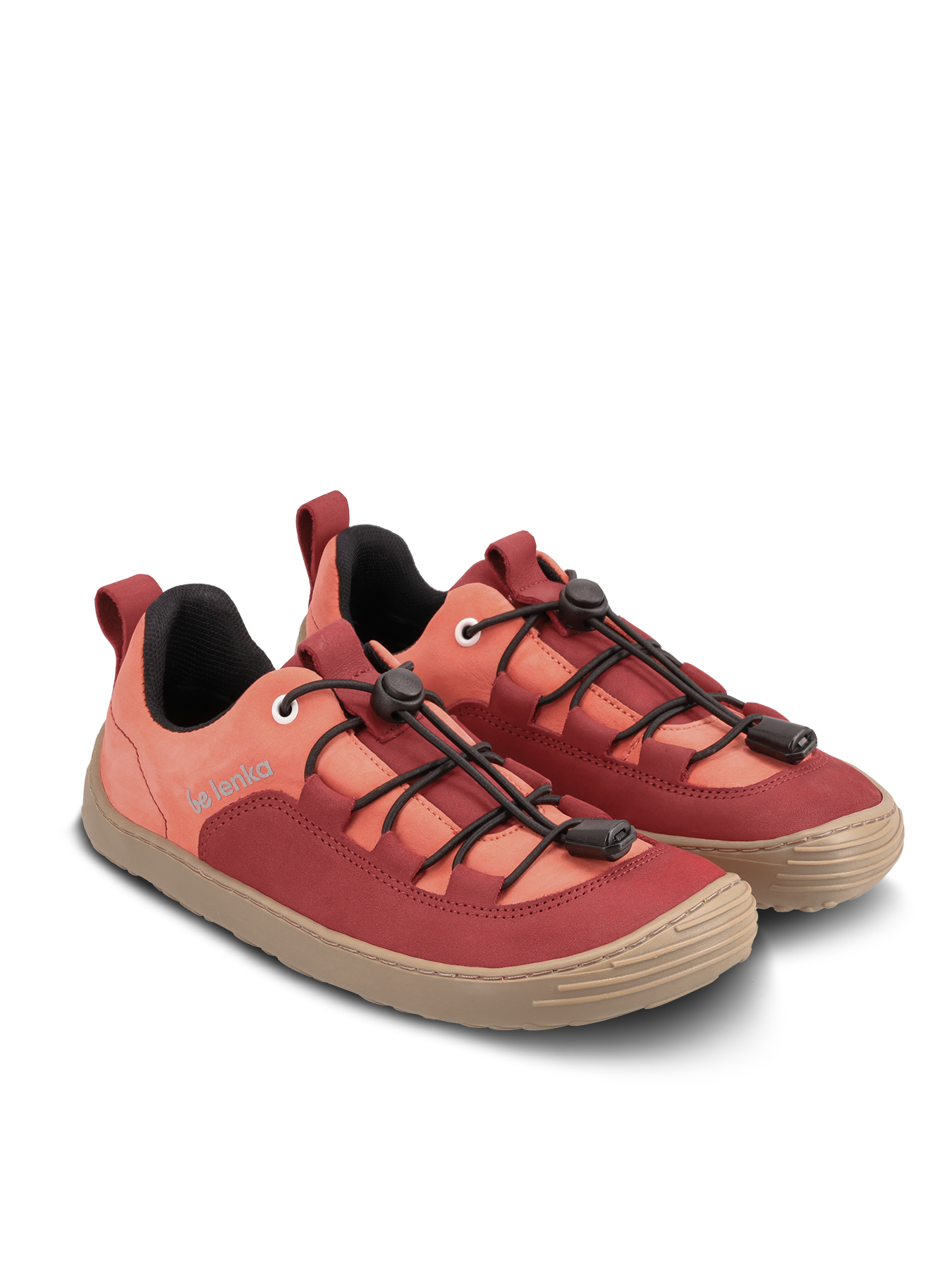Detské barefoot tenisky Be Lenka Xplorer - Dark Red & Coral.