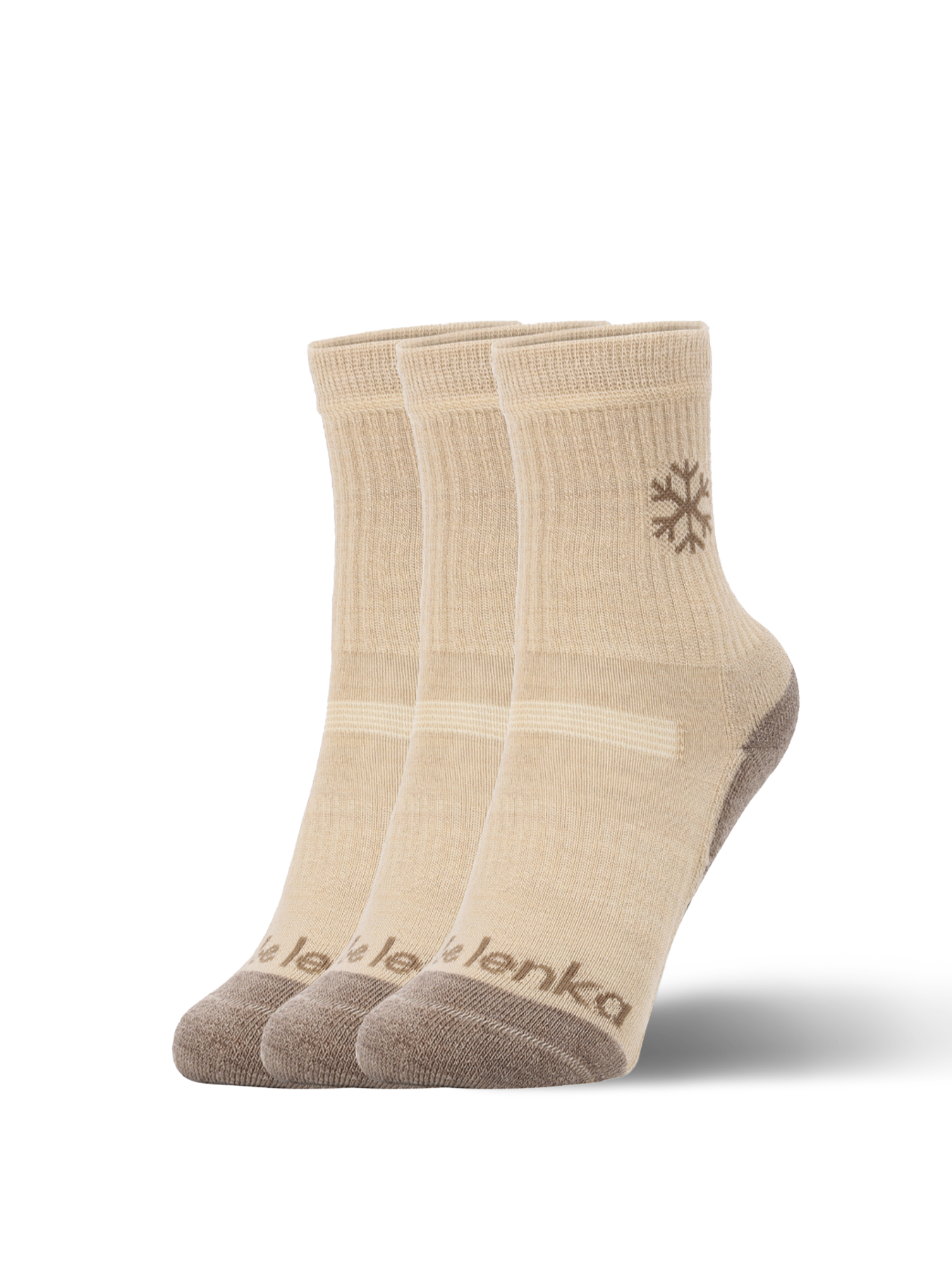 Detské barefoot ponožky Be Lenka Kids - Crew - Merino Wool - Beige - 3 pack